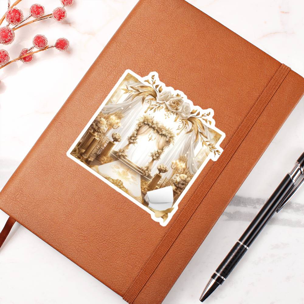 Luxury Wedding Decor Sticker 040 - Vegan Leather Journal
