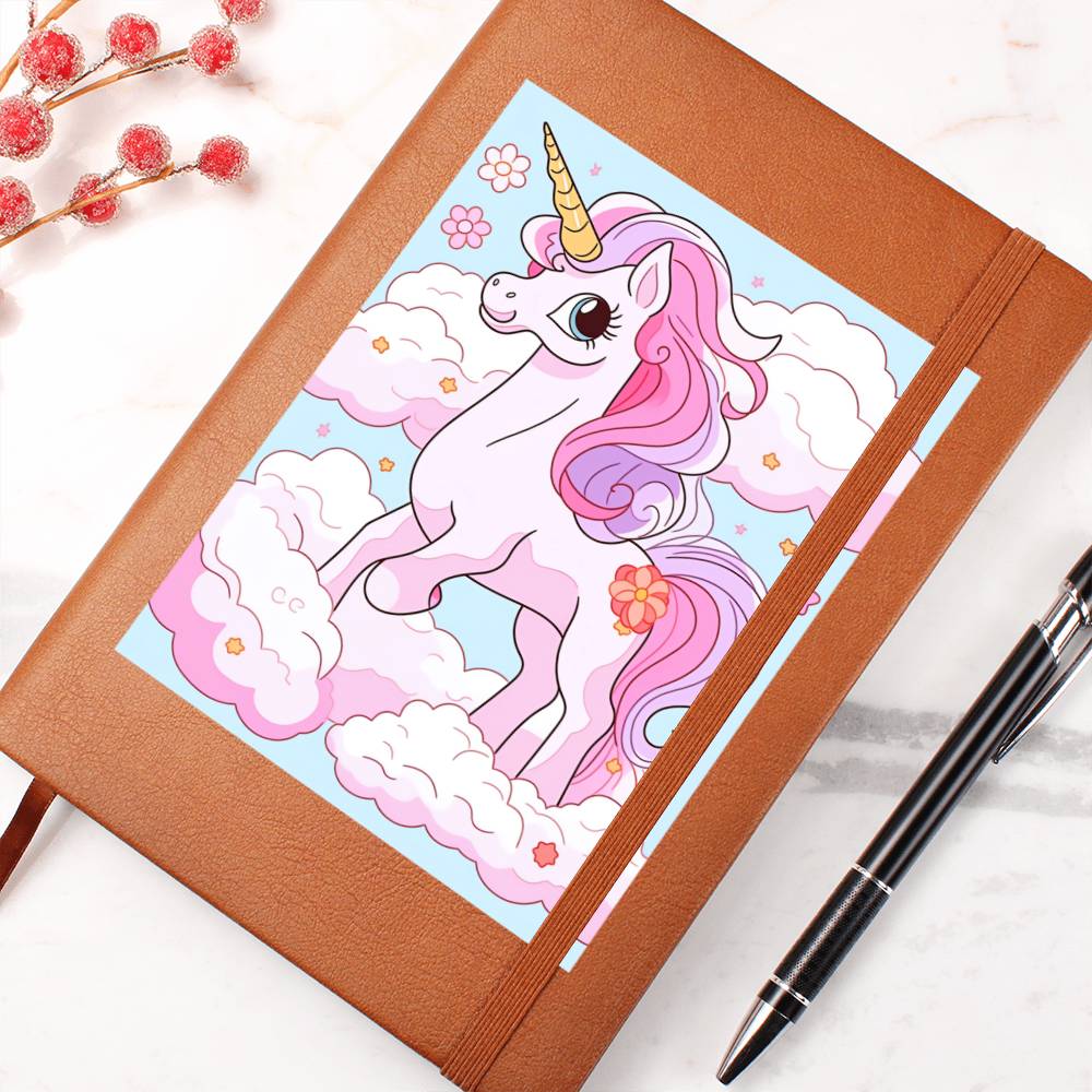 Cute Unicorn 013 - Vegan Leather Journal