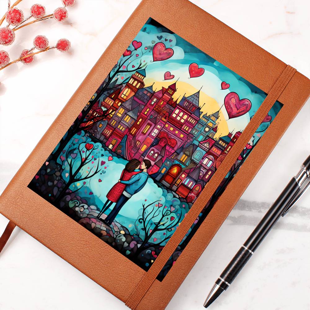 Valentine's Day Art 437 - Vegan Leather Journal