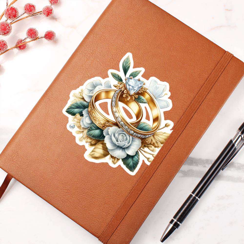 Luxury Wedding Decor Sticker 034 - Vegan Leather Journal