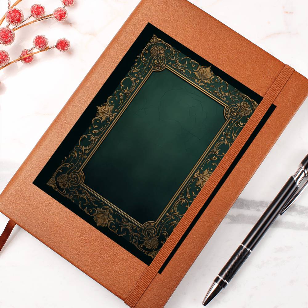 Ornate Gold Cover 048 - Vegan Leather Journal