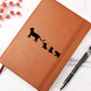 Mama Cat With 3 Kittens - Vegan Leather Journal