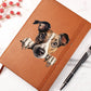 Greyhound Peeking - Vegan Leather Journal