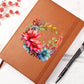 Floral Flower Wreath 022 - Vegan Leather Journal