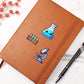 Cute Back to School Sticker 010 - Vegan Leather Journal