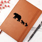 Mama Bear With 2 Cubs - Vegan Leather Journal