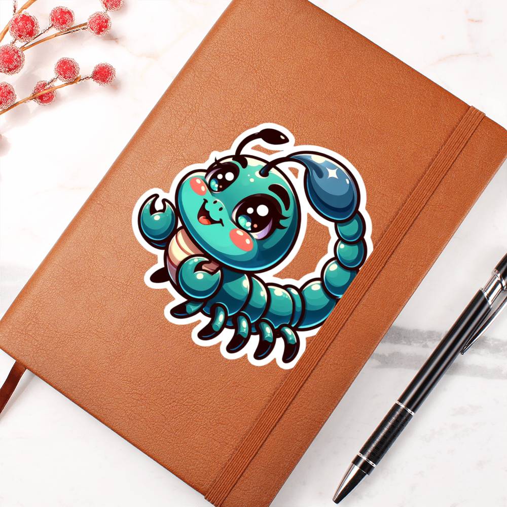Cute Scorpion sticker 157 - Vegan Leather Journal