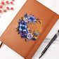 Floral Flower Wreath 111 - Vegan Leather Journal