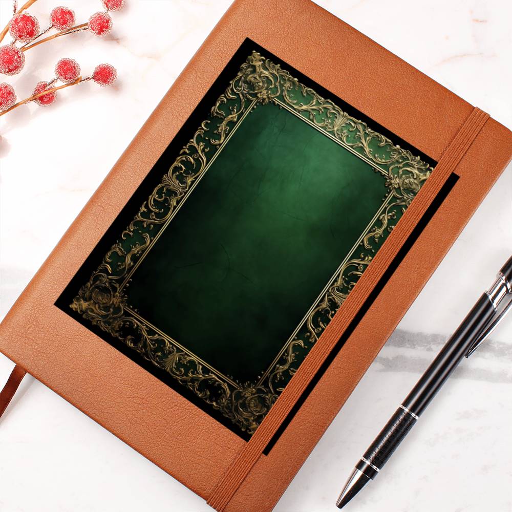 Ornate Gold Cover 123 - Vegan Leather Journal
