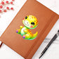 Colorful Baby Dinosaur 063 - Vegan Leather Journal