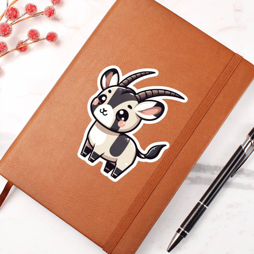 Cute Oryx sticker 110 - Vegan Leather Journal