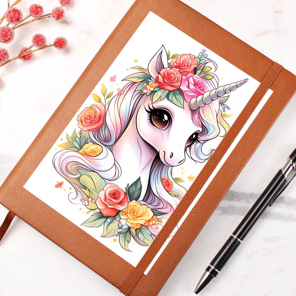Cute Unicorn 018 - Vegan Leather Journal