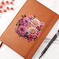 Floral Flower Wreath 089 - Vegan Leather Journal
