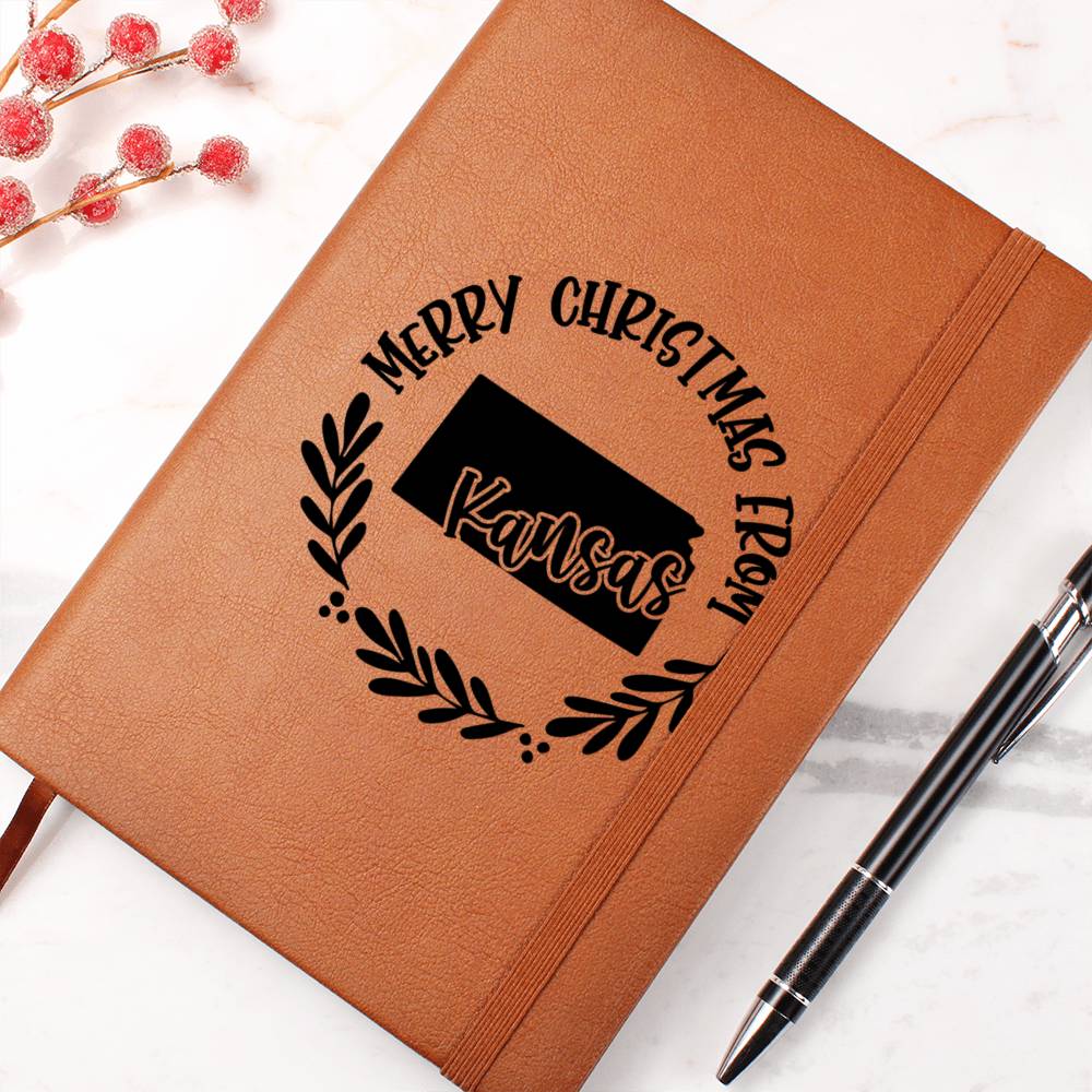 Merry Christmas From Kansas - Vegan Leather Journal