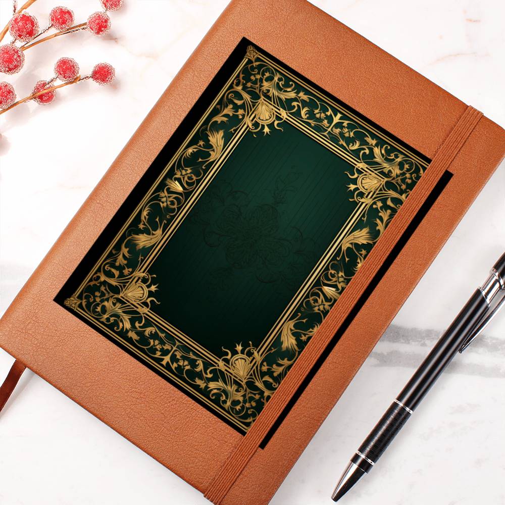 Ornate Gold Cover 098 - Vegan Leather Journal