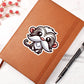 Cute Emperor Tamarin sticker 48 - Vegan Leather Journal