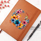Floral Flower Wreath 115 - Vegan Leather Journal