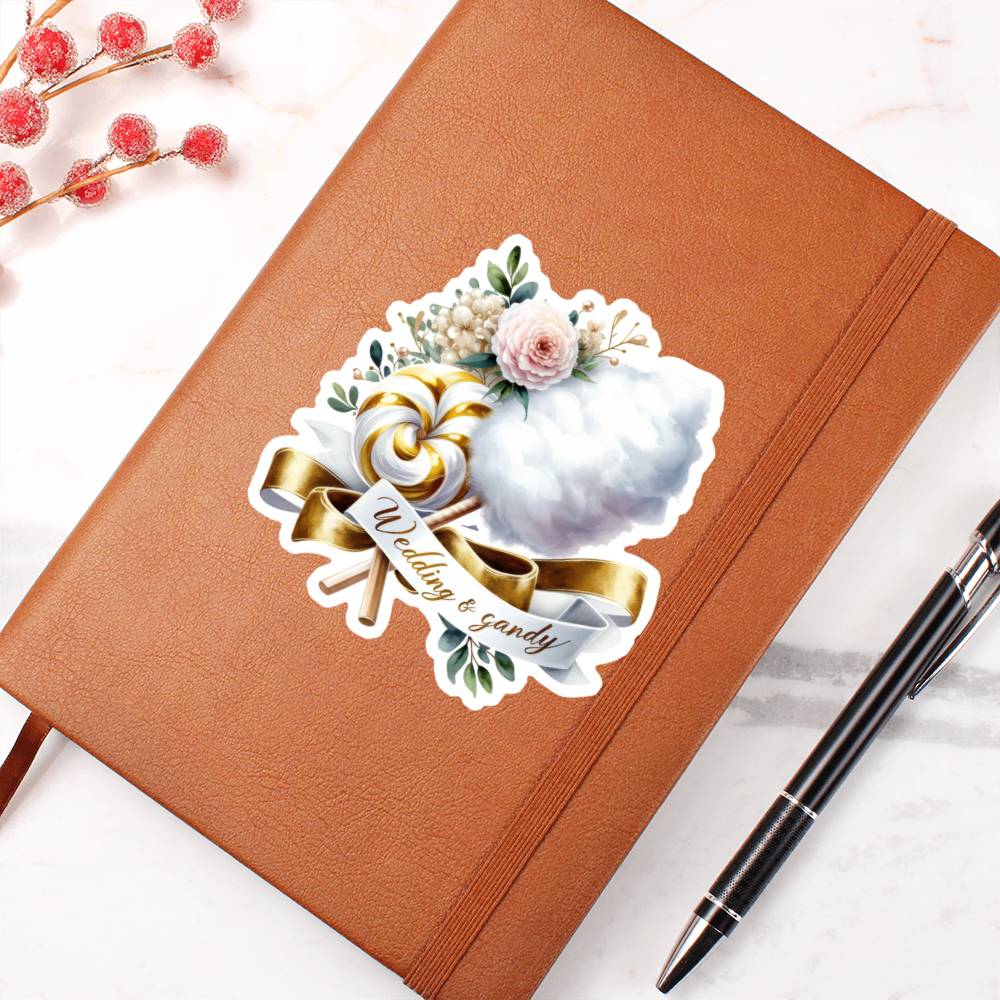 Luxury Wedding Decor Sticker 055 - Vegan Leather Journal