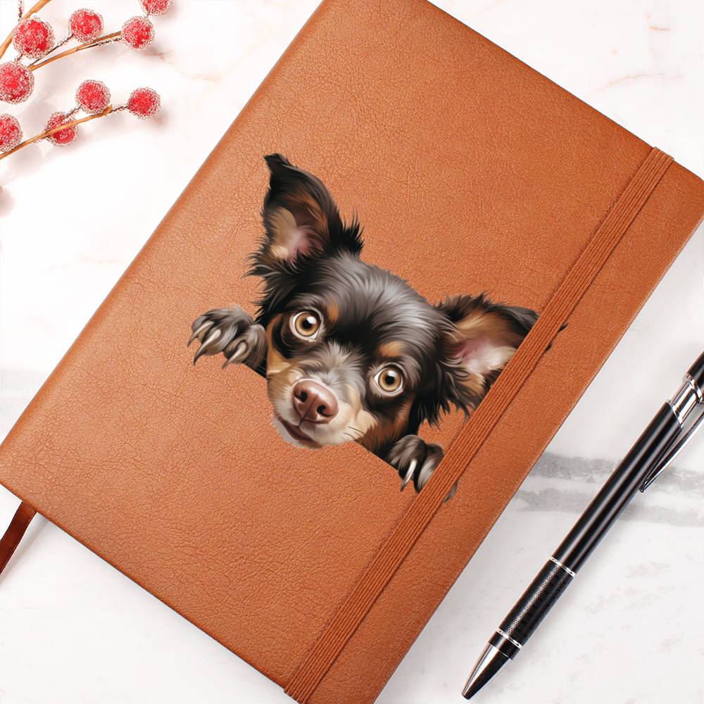 Mudi Peeking - Vegan Leather Journal
