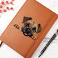 Border Terrier Peeking - Vegan Leather Journal