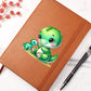 Colorful Baby Dinosaur 016 - Vegan Leather Journal