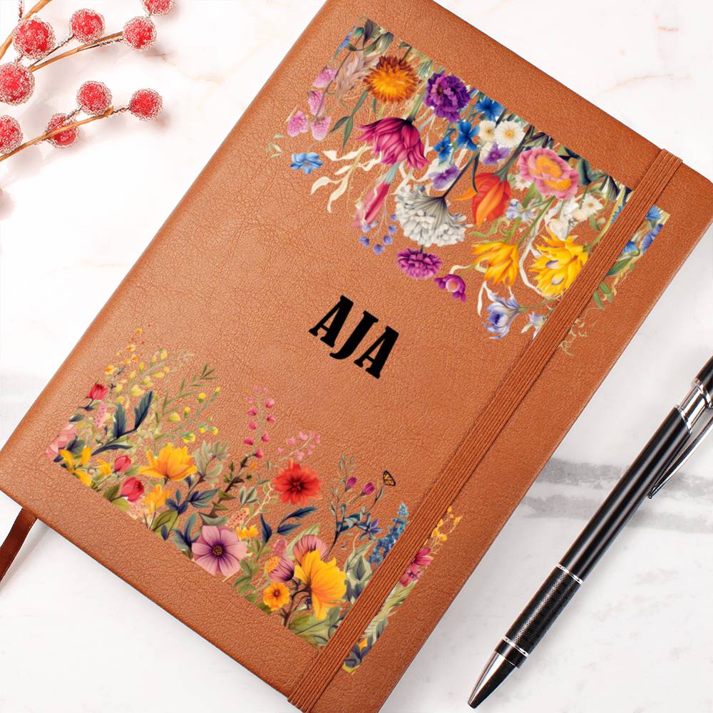 Aja (Botanical Blooms) - Vegan Leather Journal