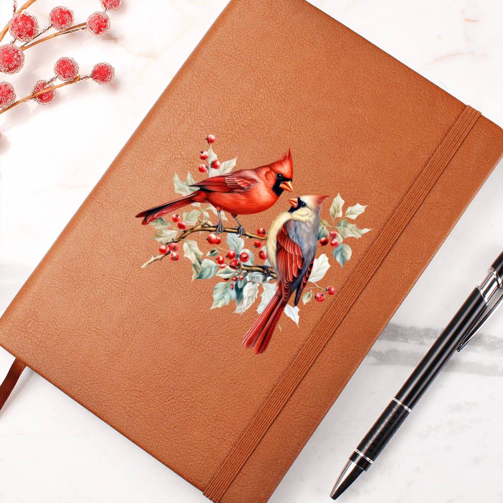 Christmas Cardinal 014 - Vegan Leather Journal