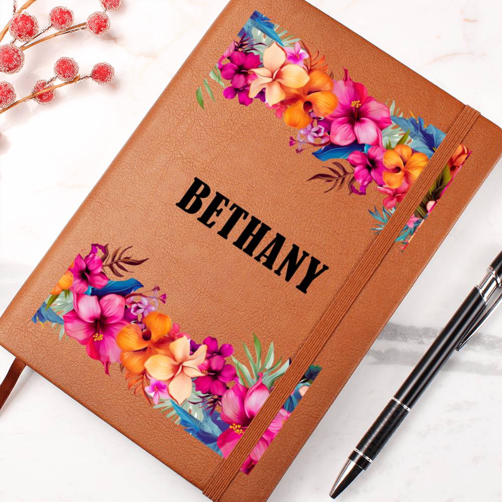 Bethany (Tropical Flowers) - Vegan Leather Journal