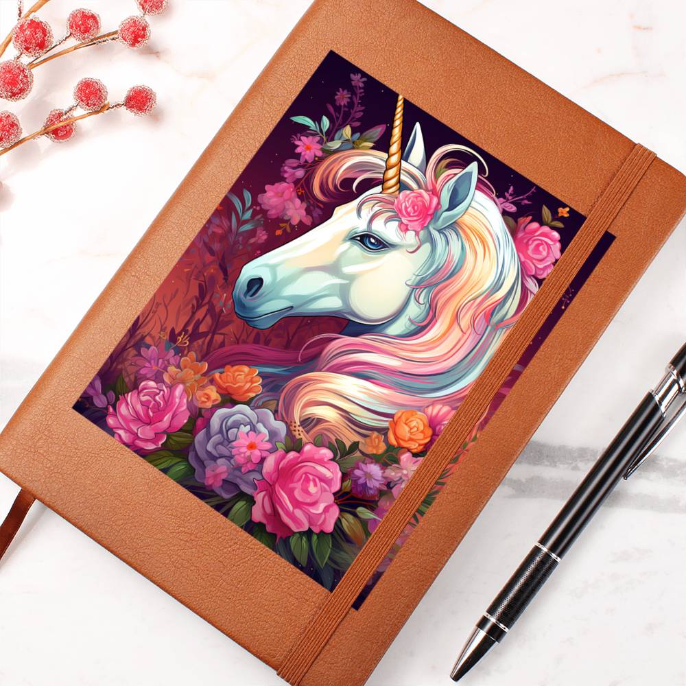 Cute Unicorn 021 - Vegan Leather Journal