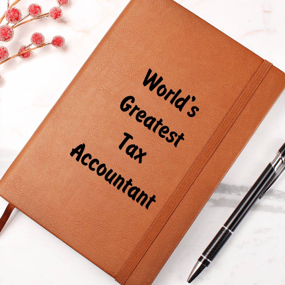 World's Greatest Tax Accountant v1 - Vegan Leather Journal