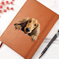 Afghan Hound Peeking - Vegan Leather Journal
