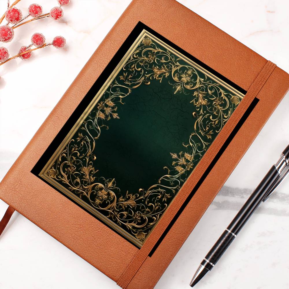 Ornate Gold Cover 062 - Vegan Leather Journal