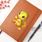 Colorful Baby Dinosaur 028 - Vegan Leather Journal