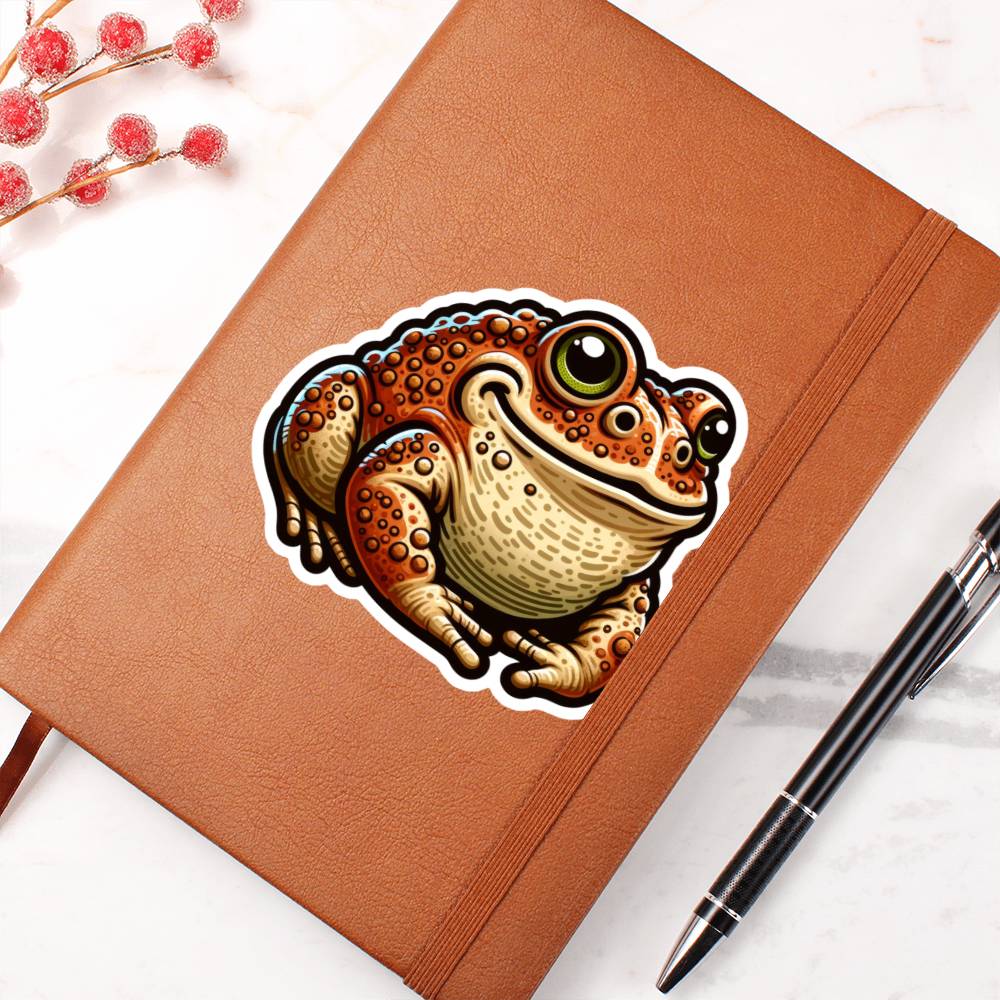 Cute Toad sticker 195 - Vegan Leather Journal