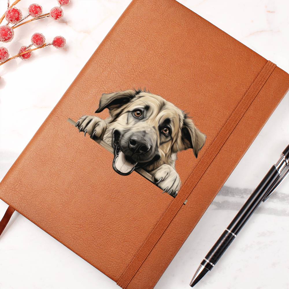 Anatolian Shepherd Peeking - Vegan Leather Journal