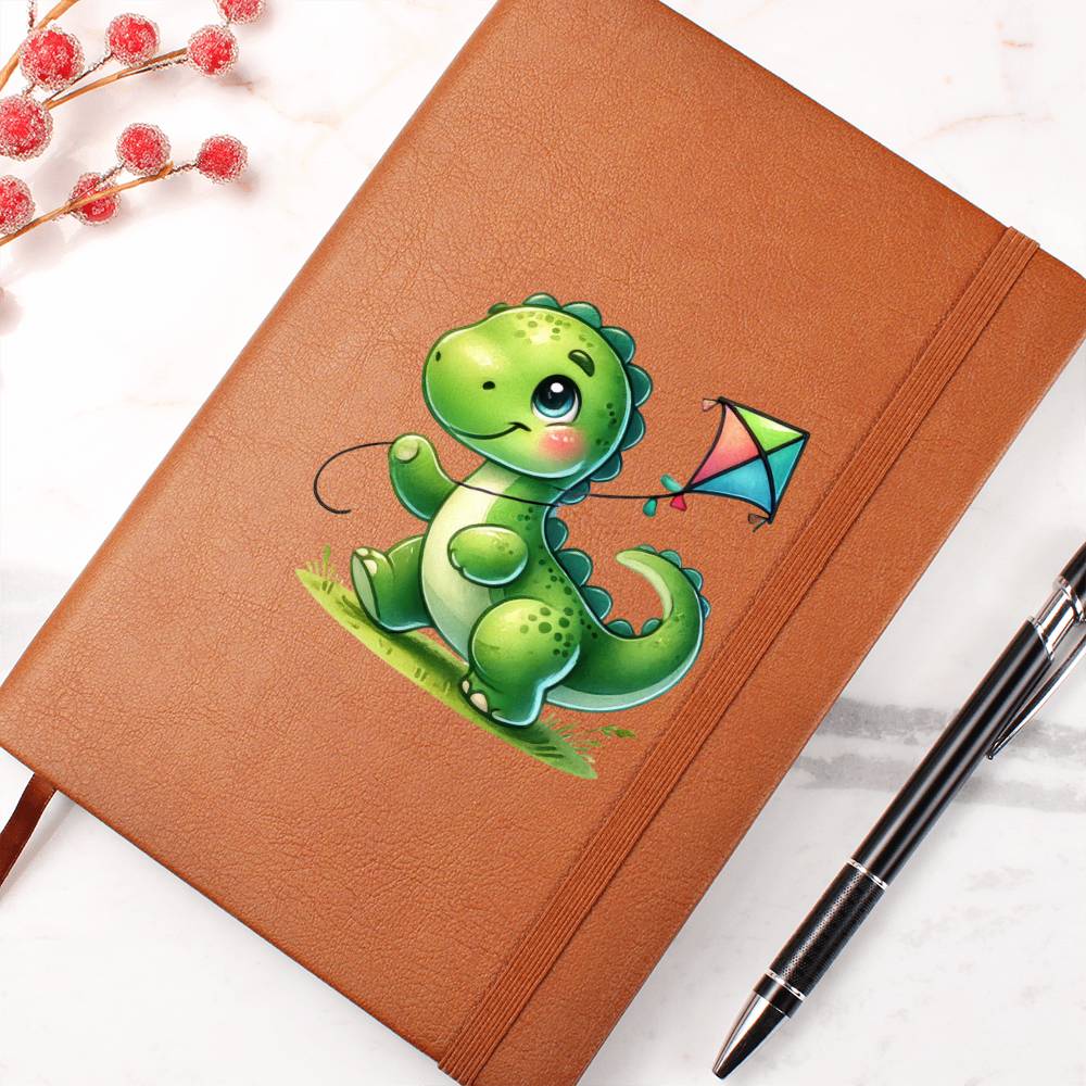 Colorful Baby Dinosaur 031 - Vegan Leather Journal