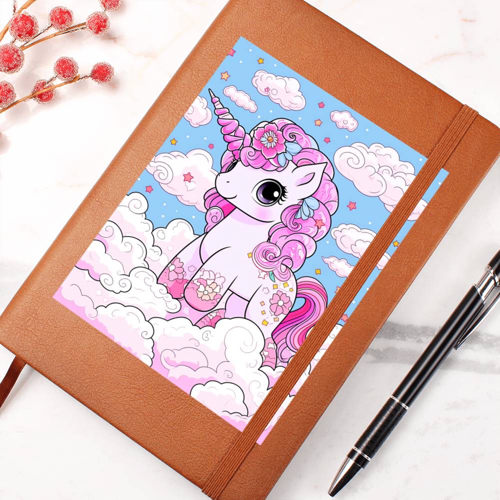 Cute Unicorn 002 - Vegan Leather Journal