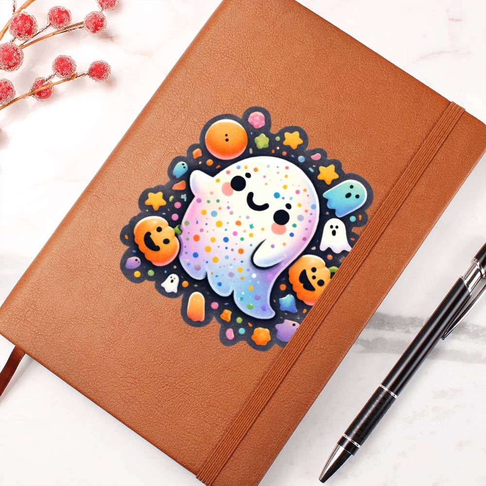 Cute Halloween Sticker 118 - Vegan Leather Journal
