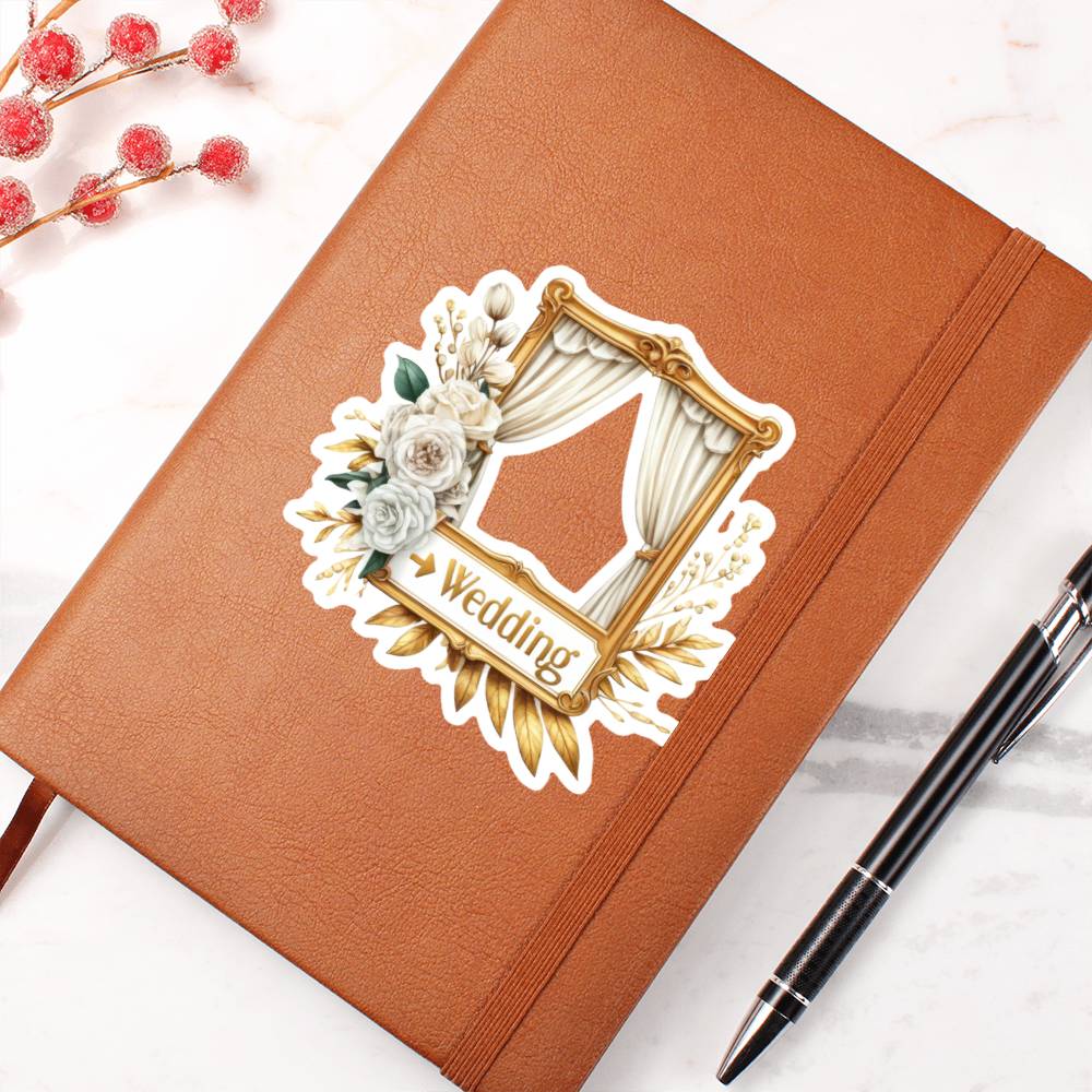 Luxury Wedding Decor Sticker 075 - Vegan Leather Journal