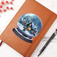 Watercolor Christmas Snow Globe 011 - Vegan Leather Journal
