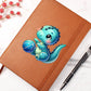 Colorful Baby Dinosaur 004 - Vegan Leather Journal