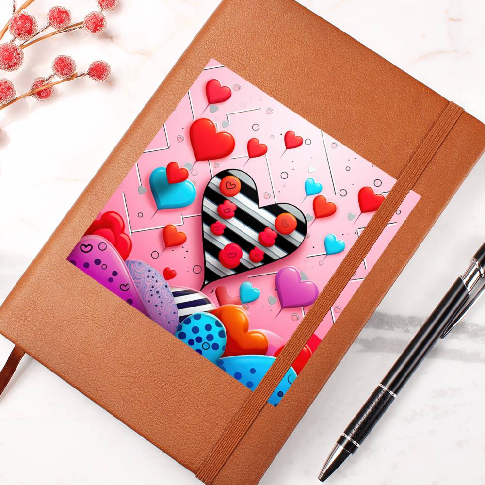 Valentine's Day Pop Art 12 - Vegan Leather Journal