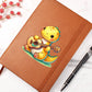 Colorful Baby Dinosaur 075 - Vegan Leather Journal