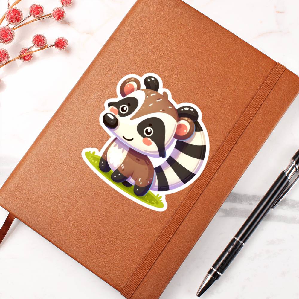 Cute Coati sticker 29 - Vegan Leather Journal