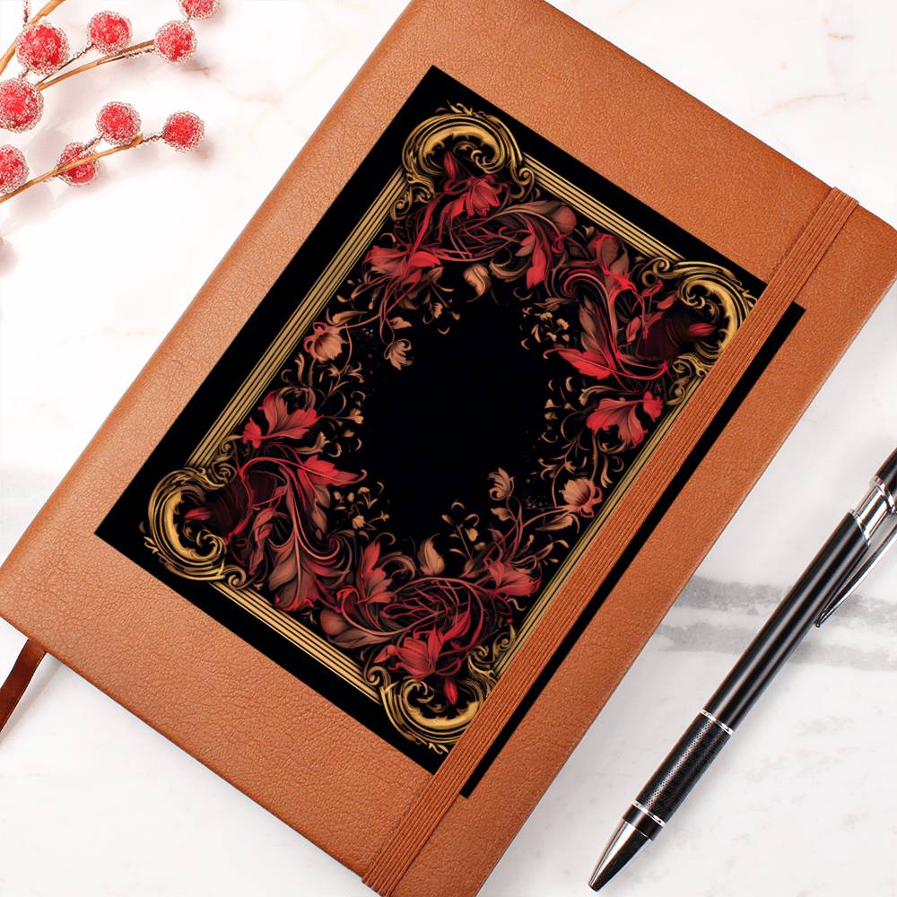 Ornate Gold Cover 003 - Vegan Leather Journal