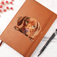 Vizsla Peeking - Vegan Leather Journal
