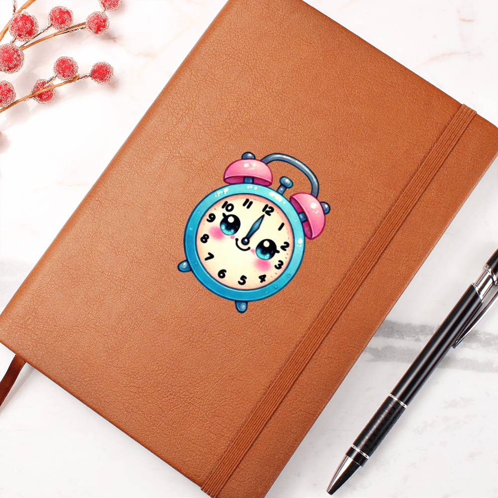 Cute Back to School Sticker 046 - Vegan Leather Journal