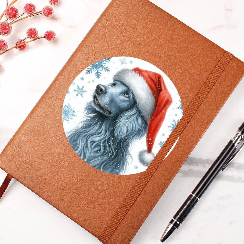 Christmas Dog - Blue Lacy - Vegan Leather Journal