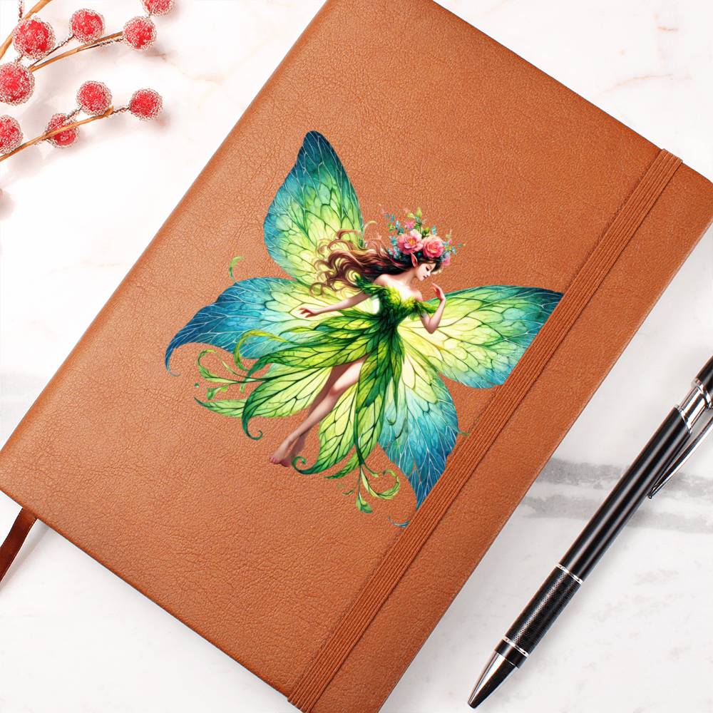 Magical Nature Forest Fairy 13 - Vegan Leather Journal