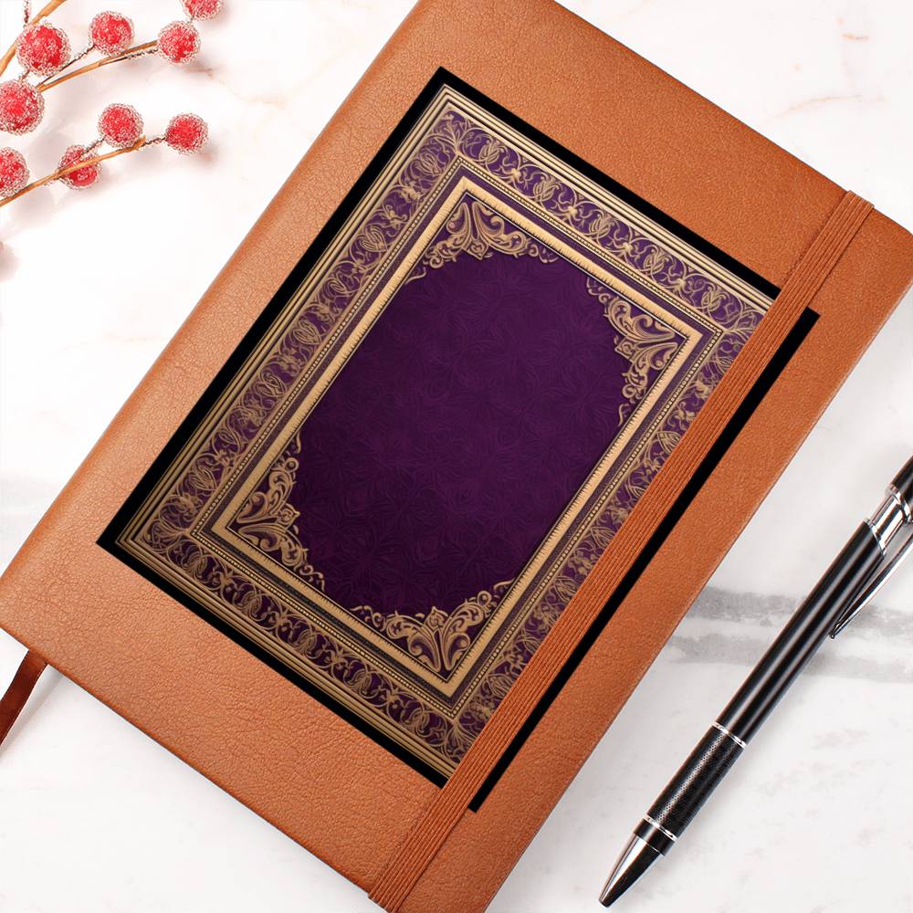 Ornate Gold Cover 065 - Vegan Leather Journal
